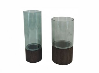 71358 2li Set Ahapl Cam Vazo 12x36cm